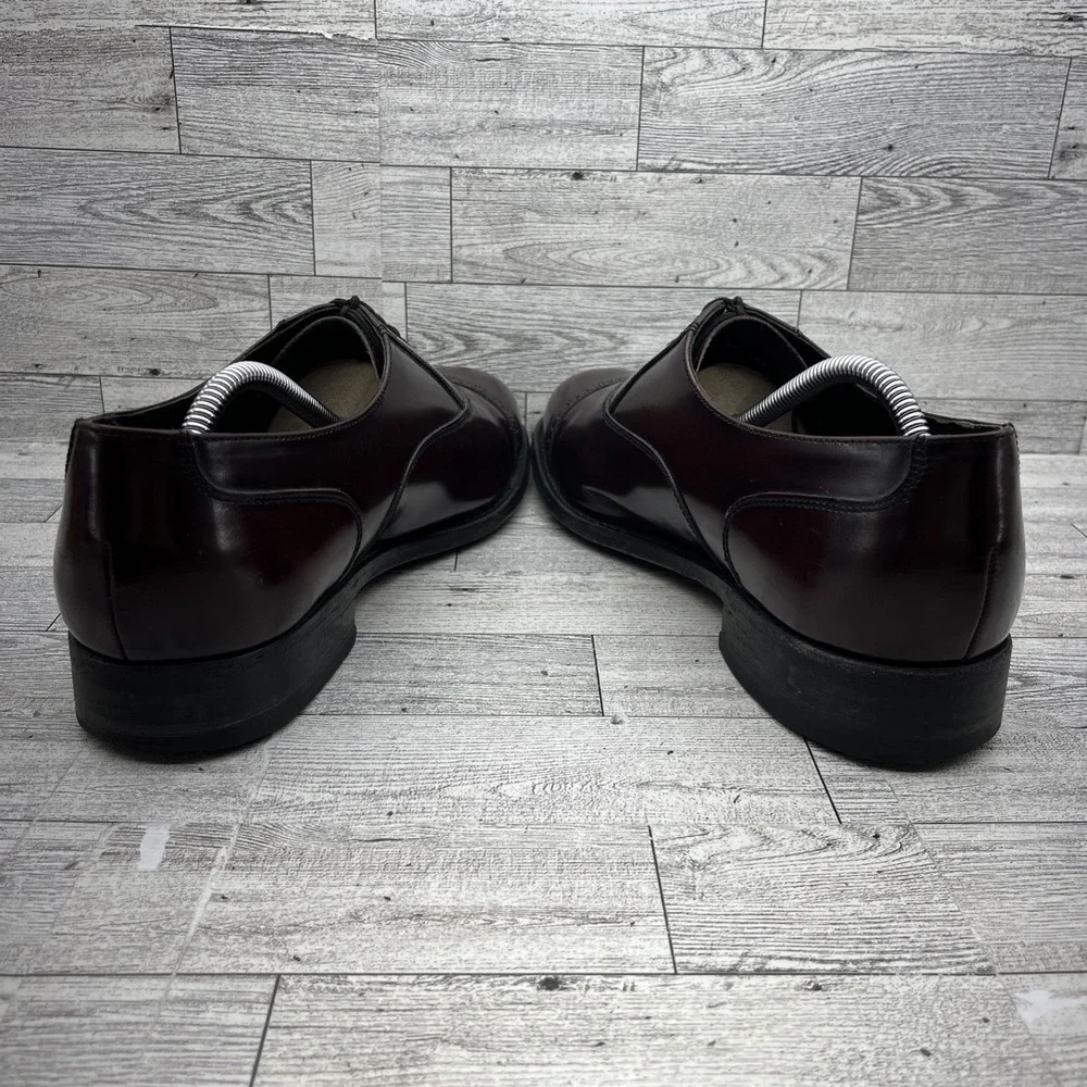 Florsheim Lexington Burgundy Leather Cap Toe Oxford Dress Shoes Men‎ Size 11.5D